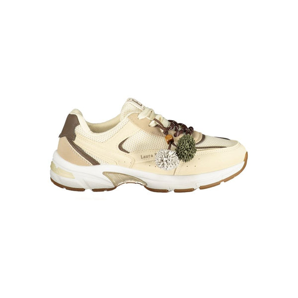 Laura Biagiotti Beige Polyurethane Womens Sneaker