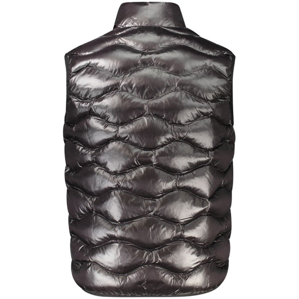 Blauer Black Fabric Men's Vest