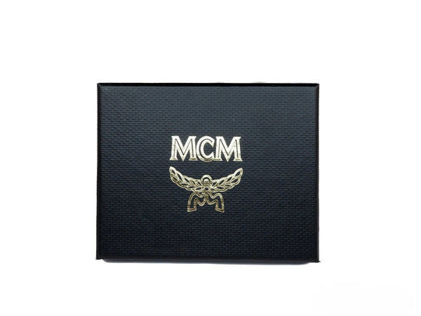 MCM Neon Yellow Visetos Diamond Logo Card Case Wallet