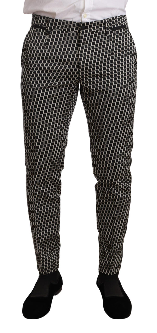 Dolce & Gabbana Dark Gray Check 3 Piece Set MARTINI Suit