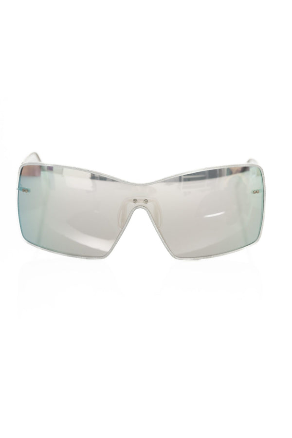 Frankie Morello Silver Metallic Fiber Women Sunglasses