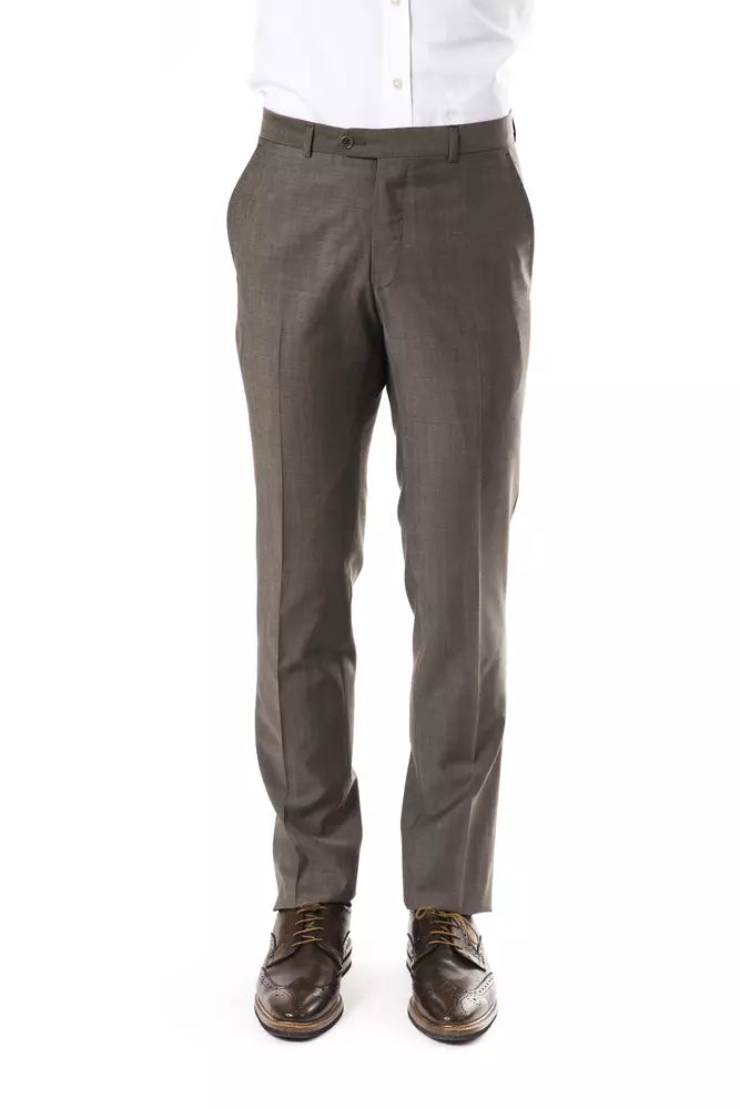 Gray Wool Mens Pants