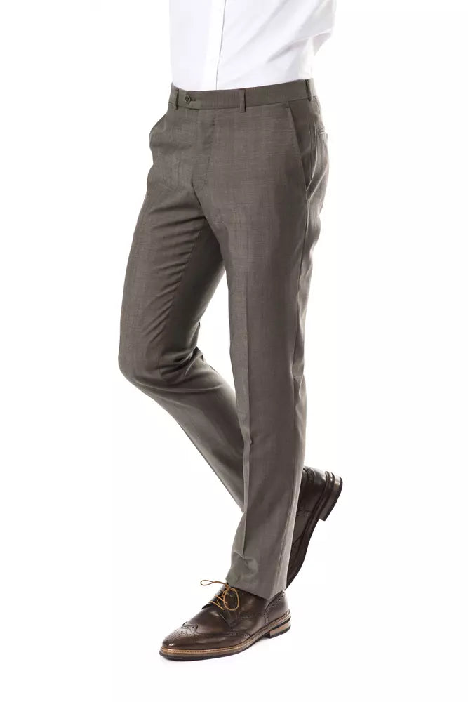 Gray Wool Mens Pants
