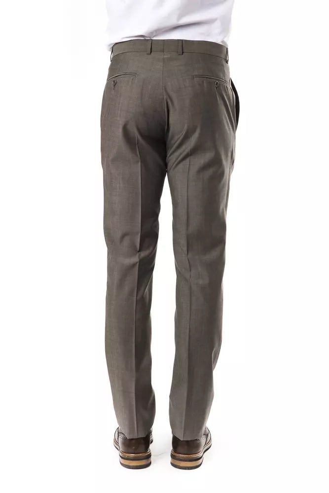 Gray Wool Mens Pants