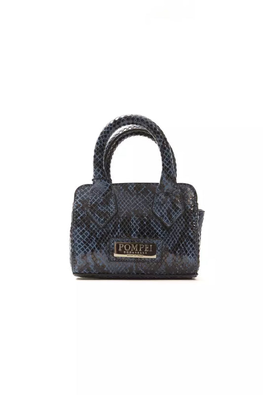 Blue Leather Women Mini Handbag