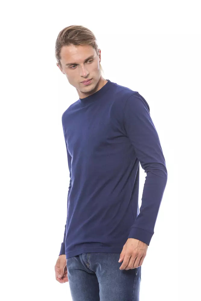 Blue Cotton Mens Sweater