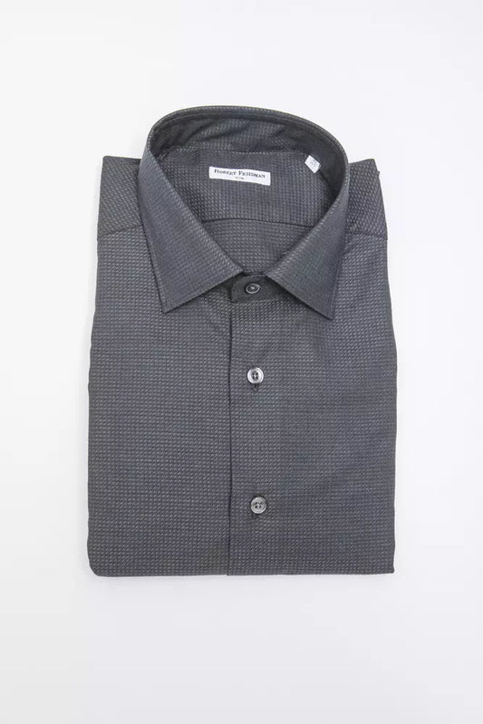 Black Cotton Men Shirt