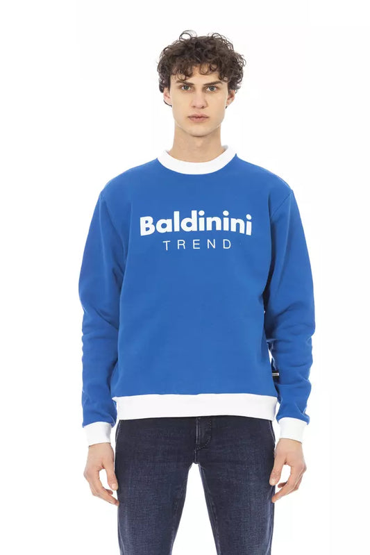 Blue Cotton Men's Sweater