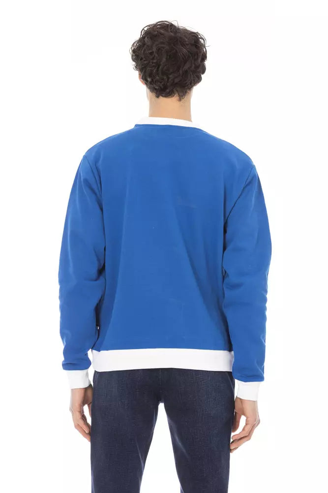 Blue Cotton Men's Sweater