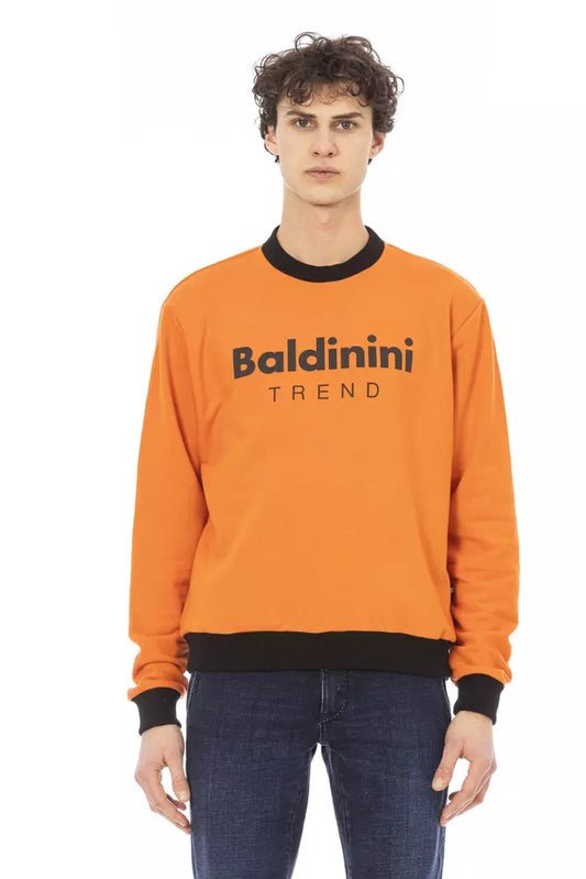 Orange Cotton Men's Hoodie