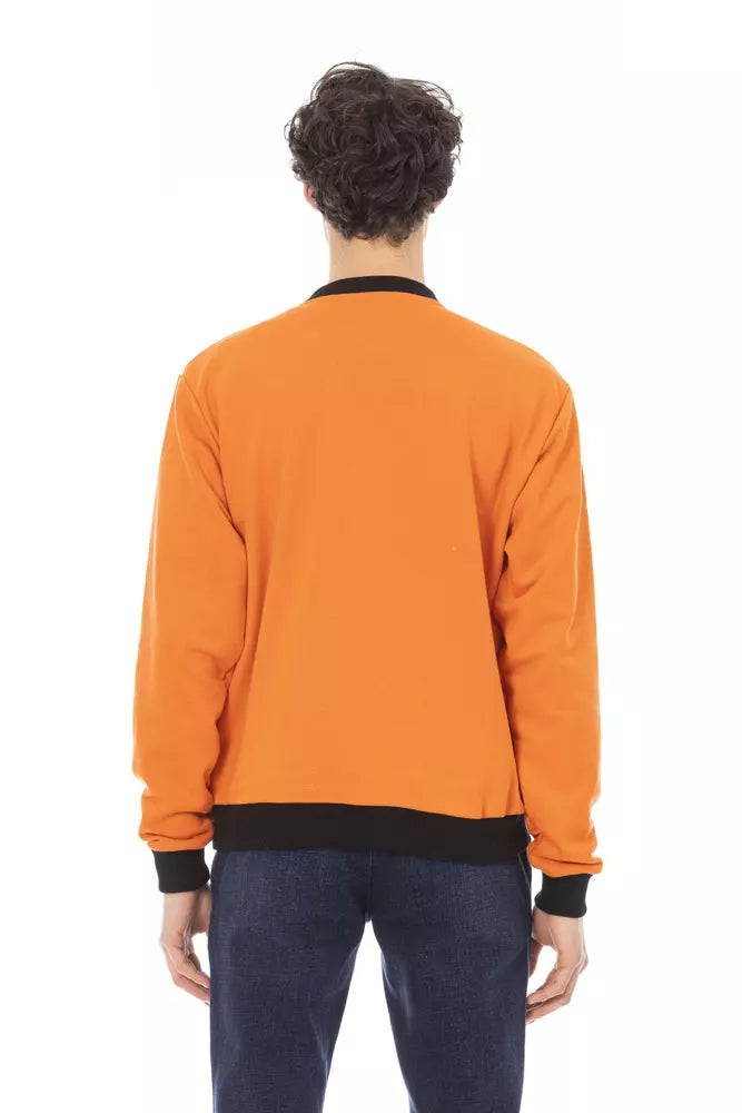 Orange Cotton Men's Hoodie