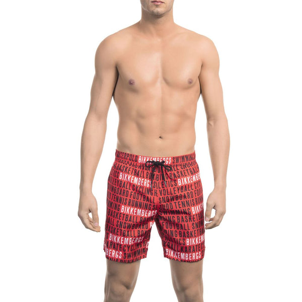 Bikkembergs Red Polyester Men Swimsuit