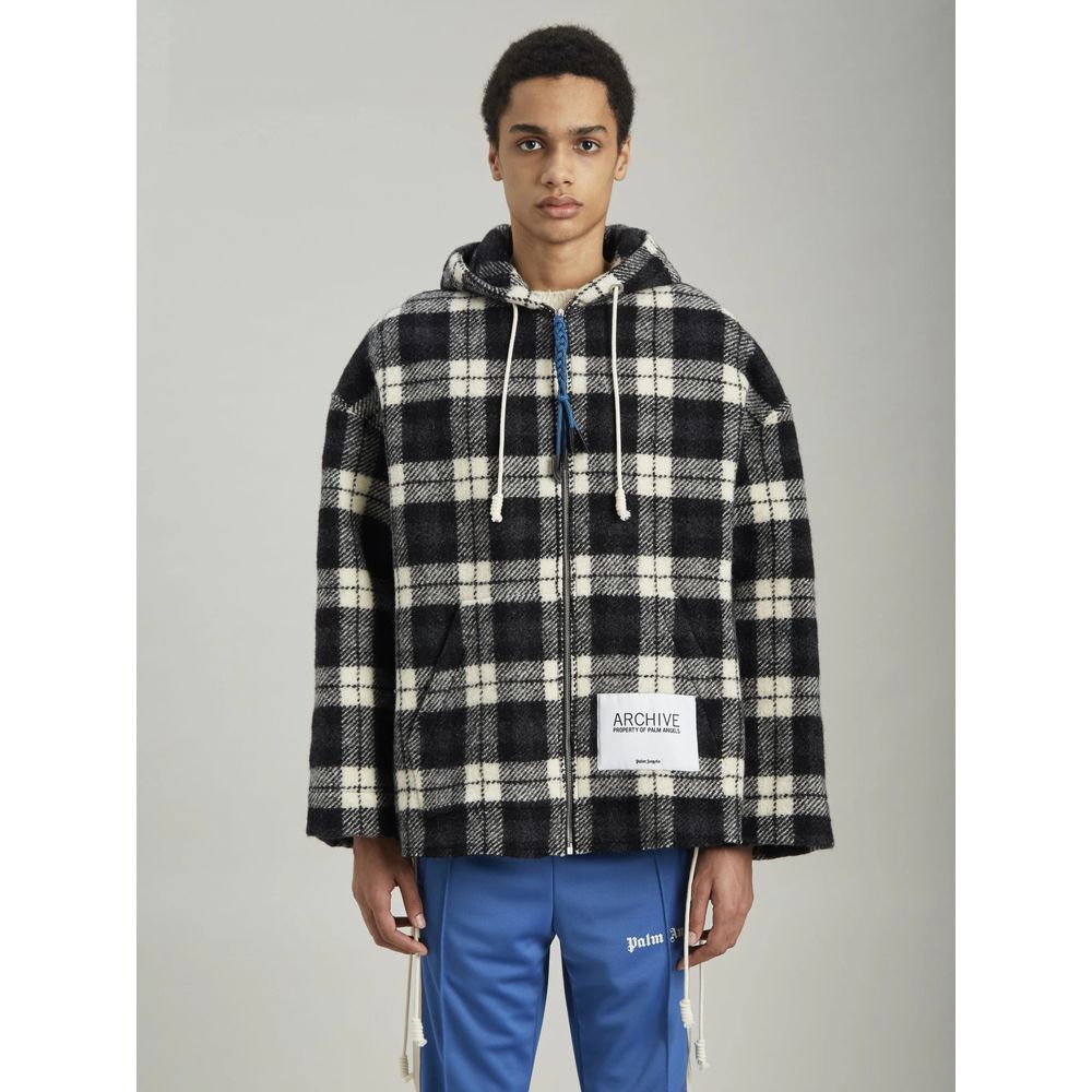 Palm Angels Black Cashmere Men Sweater Jacket