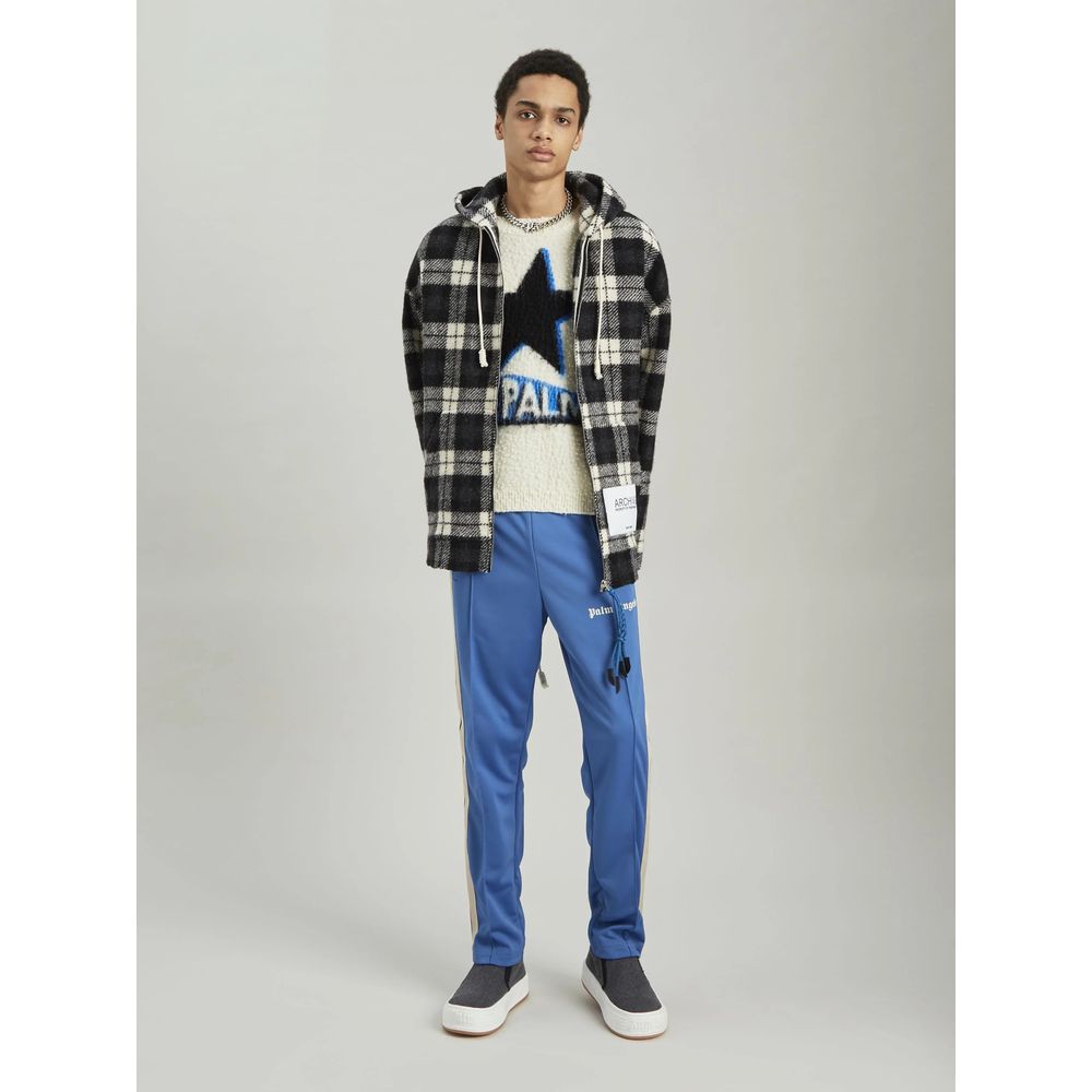 Palm Angels Black Cashmere Men Sweater Jacket