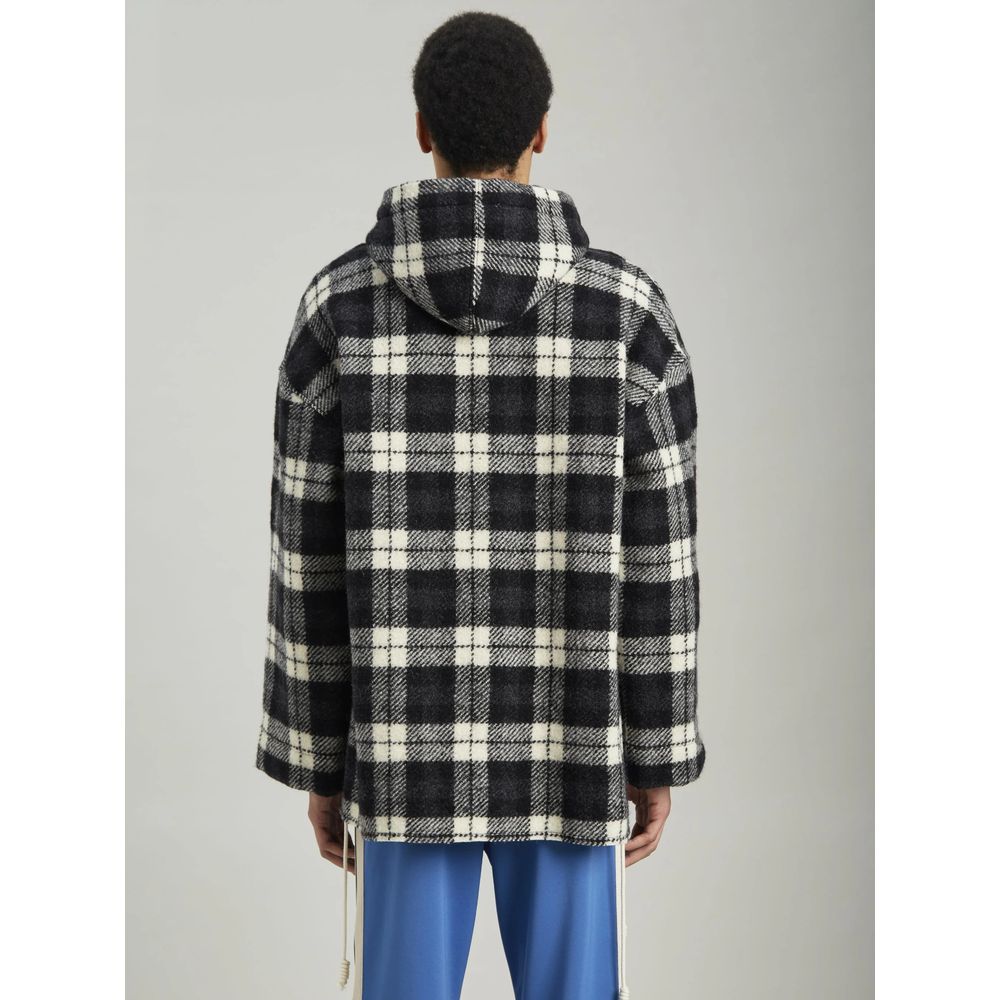 Palm Angels Black Cashmere Men Sweater Jacket