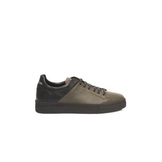 Green Cowhide Men Sneaker