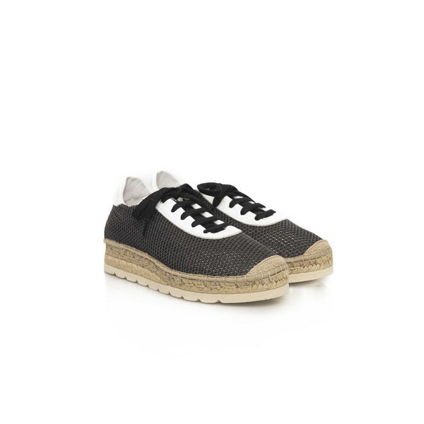 Cerruti 1881 Black Calfskin Men Sneaker