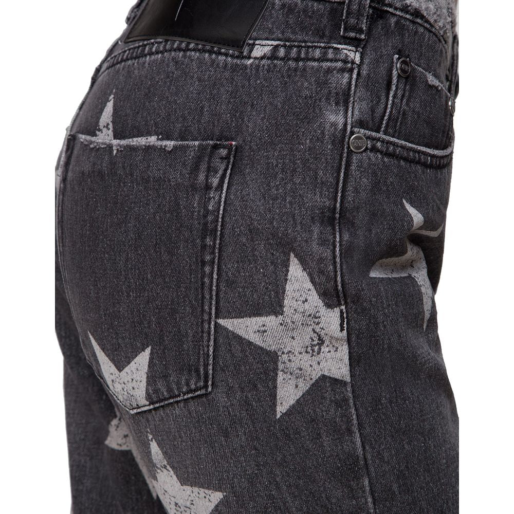 Gray Cotton Women's Jean