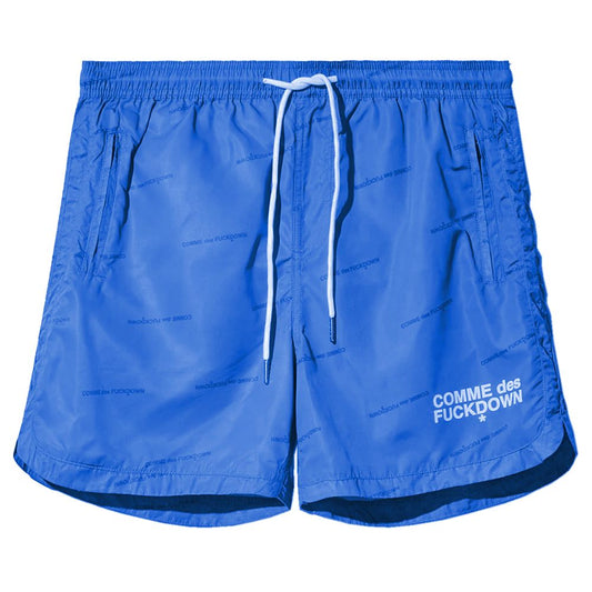 Blue Polyester Men's Swim Shorts