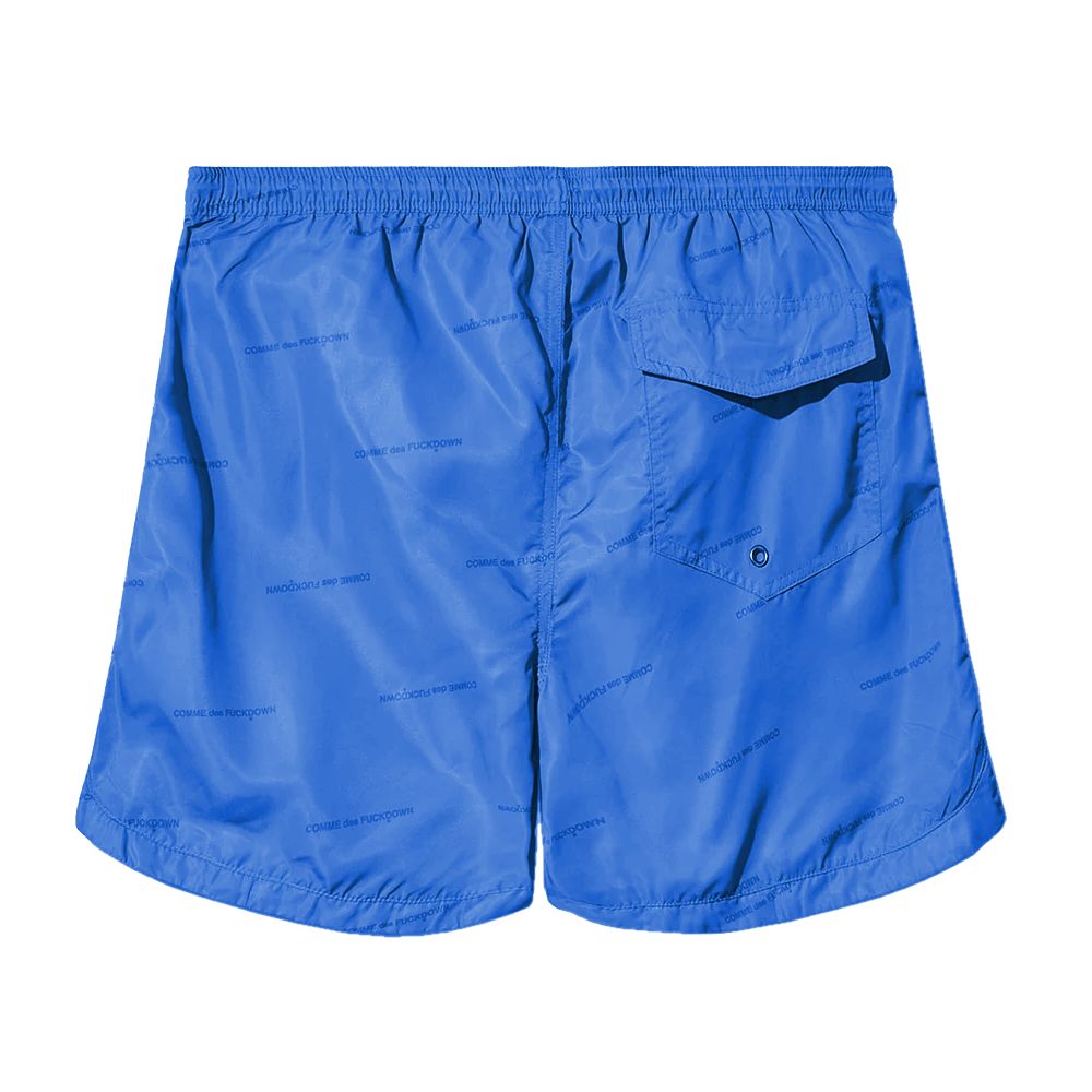 Blue Polyester Men's Swim Shorts