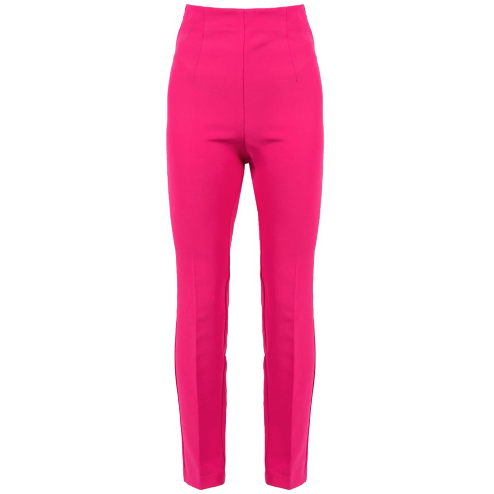 Fuchsia Polyester Jeans & Pant