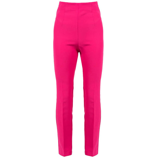 Fuchsia Polyester Jeans & Pant