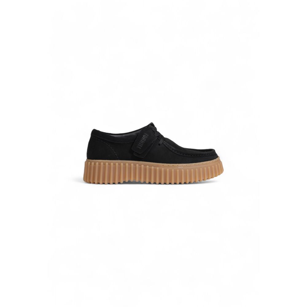 Black Suede Leather Flat Shoe