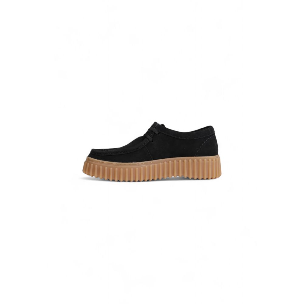 Black Suede Leather Flat Shoe