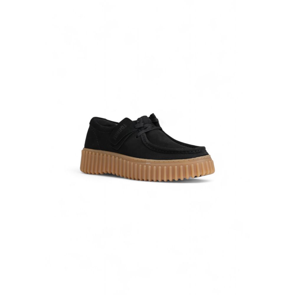 Black Suede Leather Flat Shoe