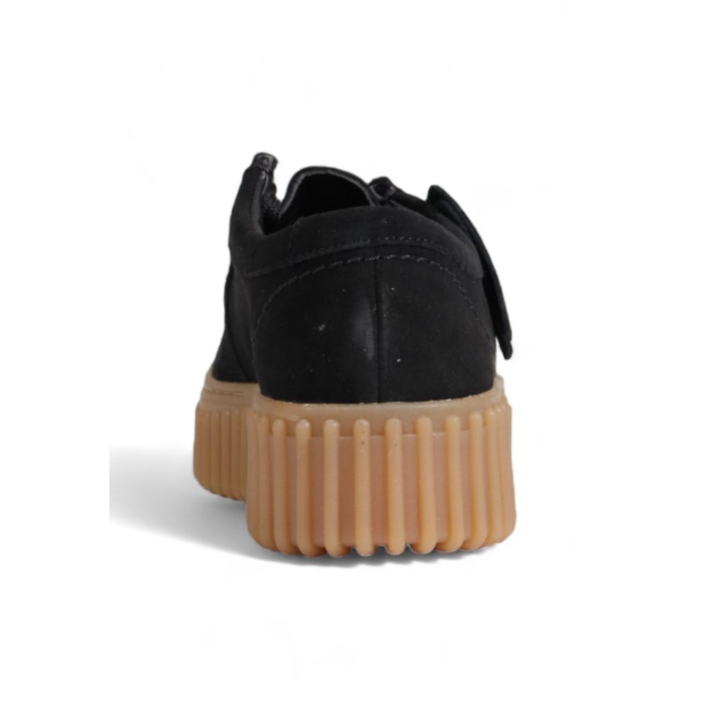Black Suede Leather Flat Shoe