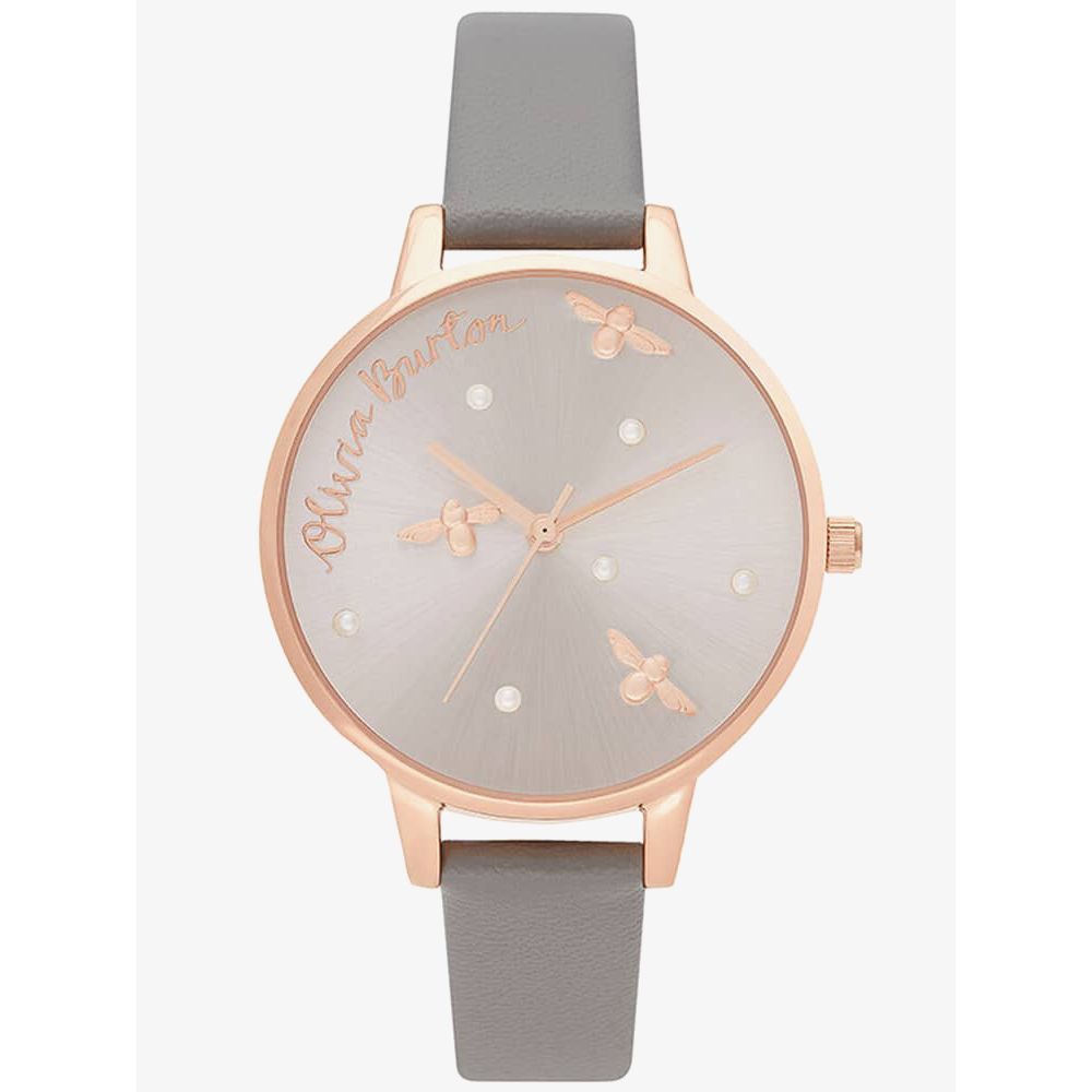 Gray Leather Leather Watch