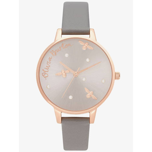 Gray Leather Leather Watch