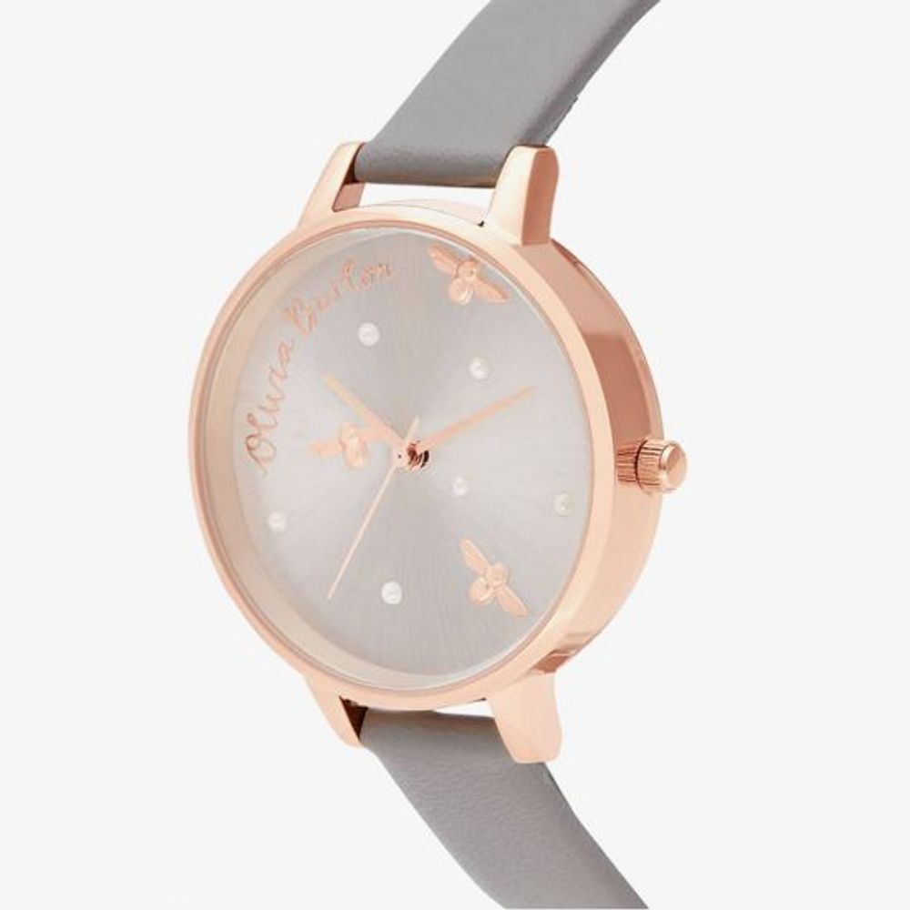 Gray Leather Leather Watch