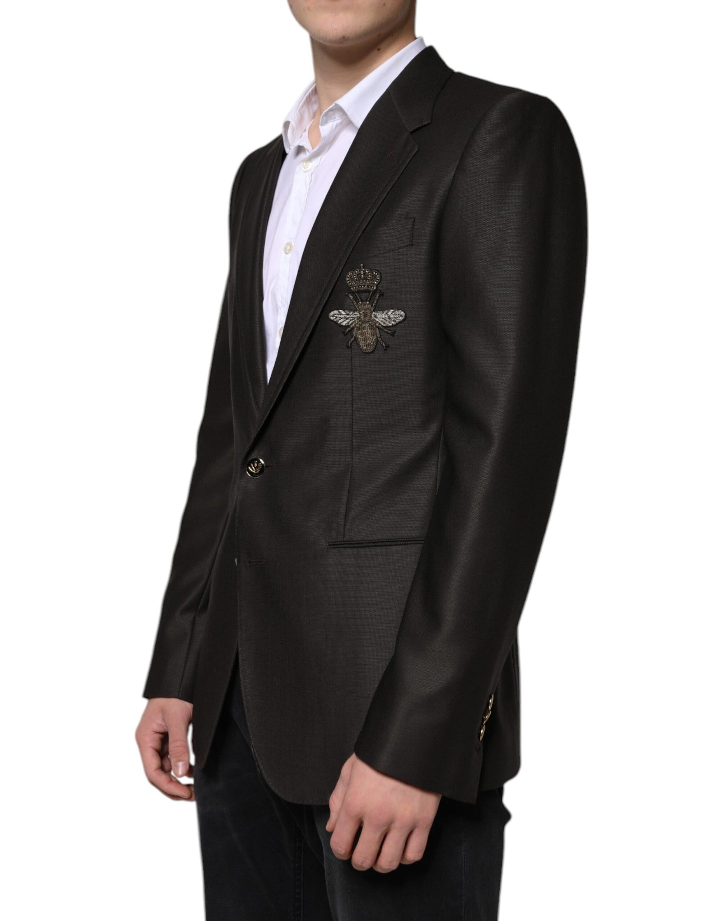 Blazer Brown Green Bee Wool Jacket Coat