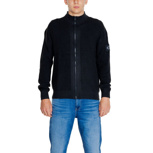 Black Recycled Cotton Cardigan