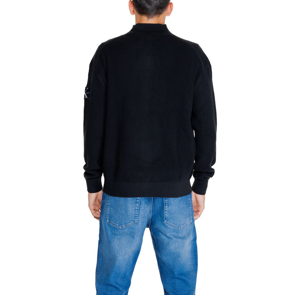 Black Recycled Cotton Cardigan