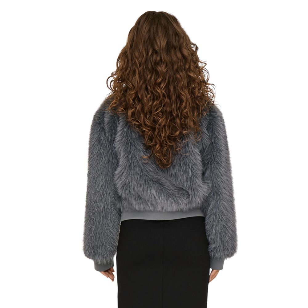 Gray Polyester Jackets & Coat