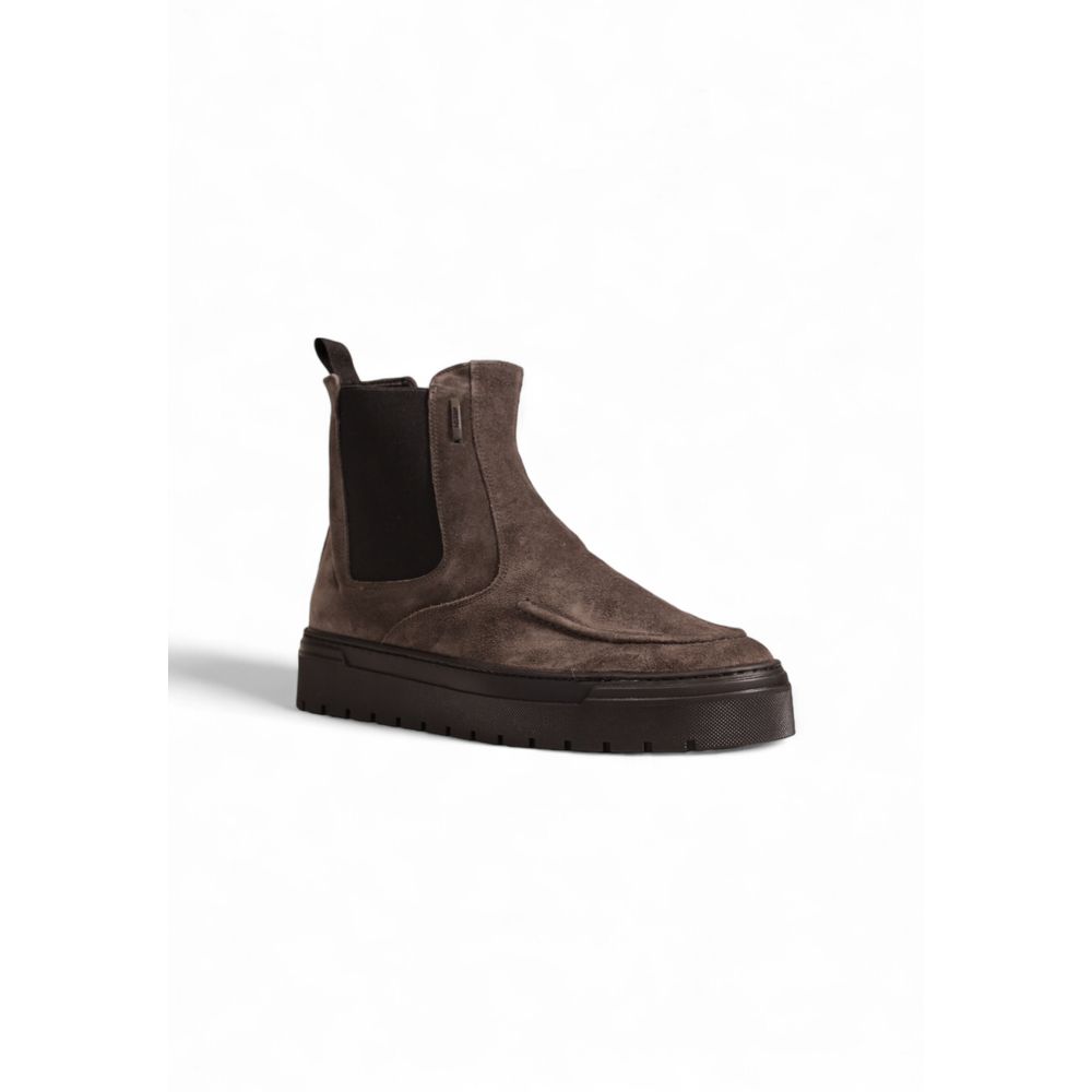 Gray Suede Leather Boot
