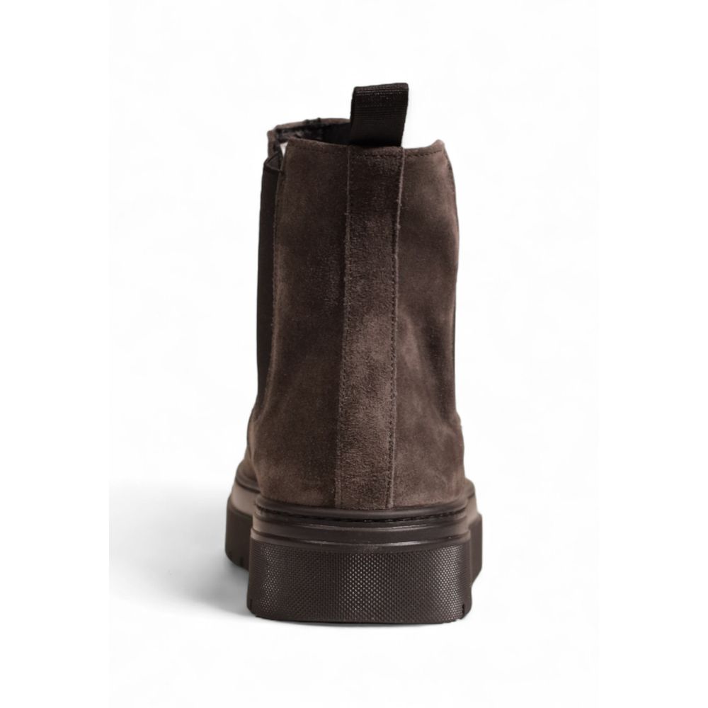 Gray Suede Leather Boot