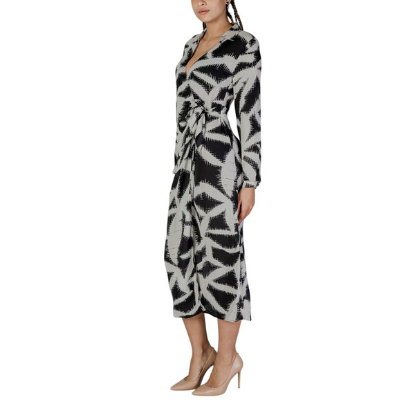 Jacqueline De Yong Black Recycled Polyester Long Dress