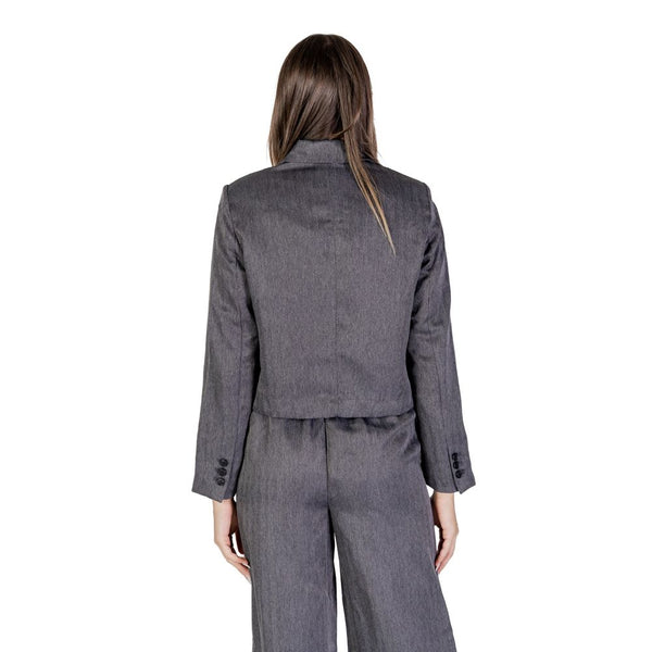 Jacqueline De Yong Gray Polyester Blazer