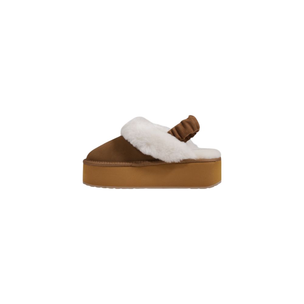 Beige Suede Leather Flat Shoe