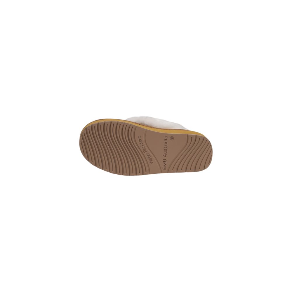 Beige Suede Leather Flat Shoe
