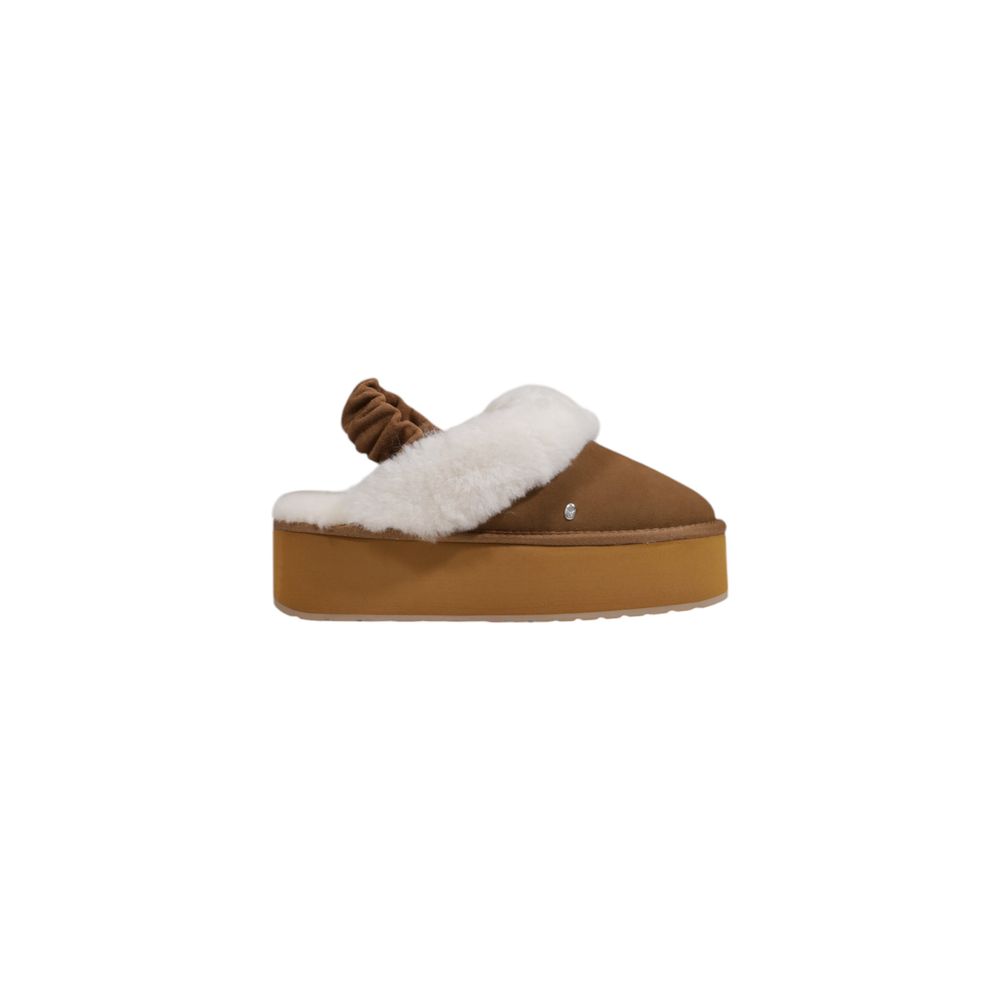 Beige Suede Leather Flat Shoe