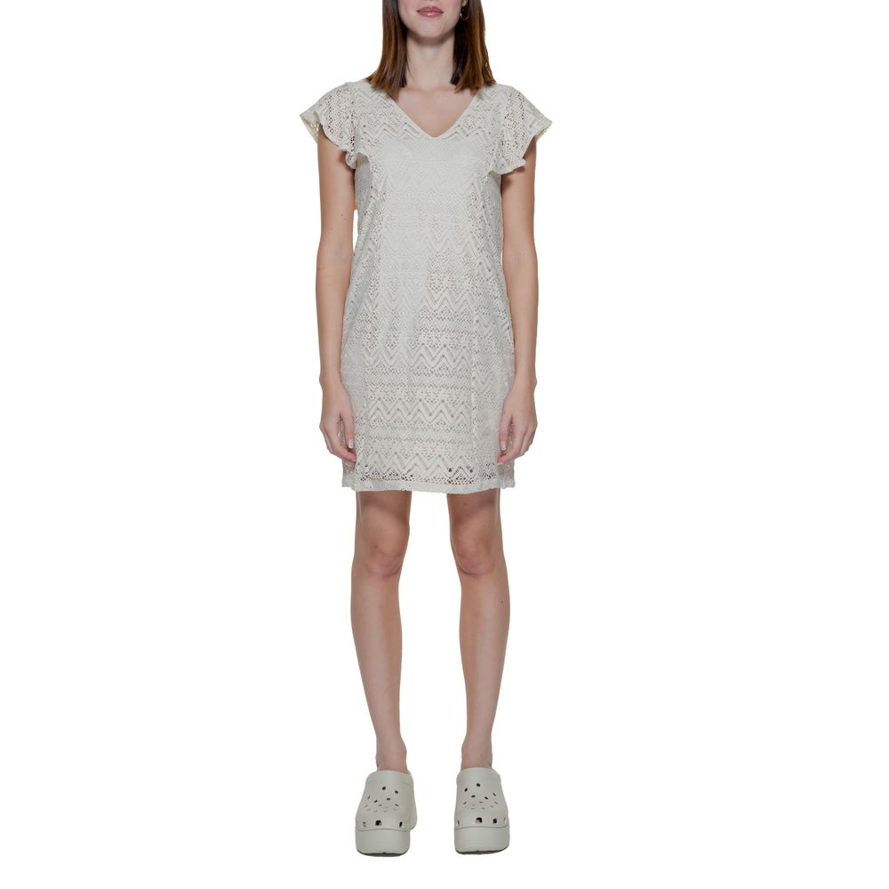 Vero Moda Beige Polyester Midi