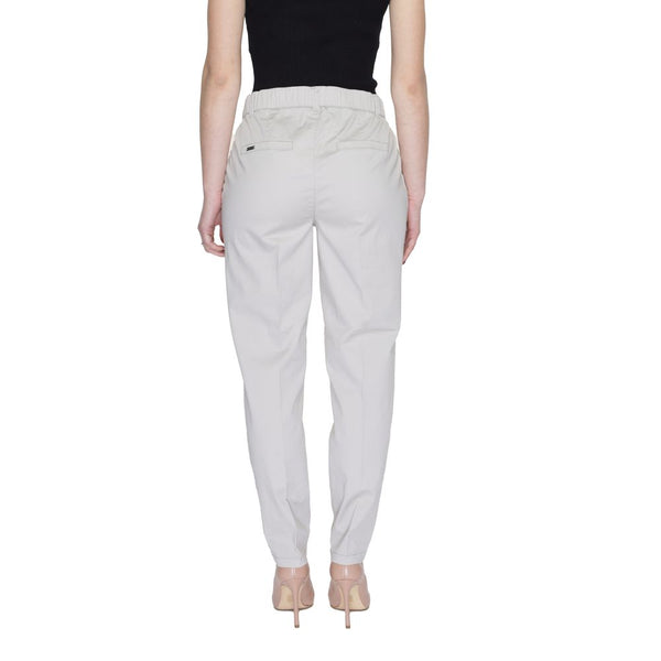 Street One Beige Cotton Casual Pants