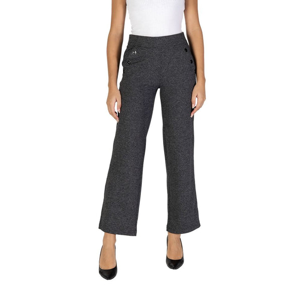 Street One Black Polyester Casual Pants
