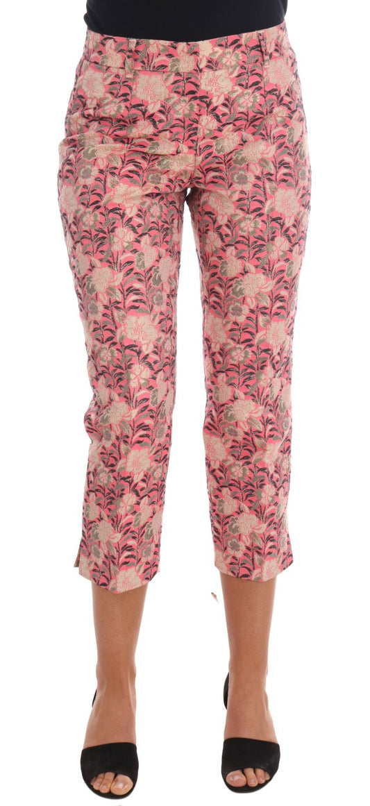 Elegant Floral Brocade Pants