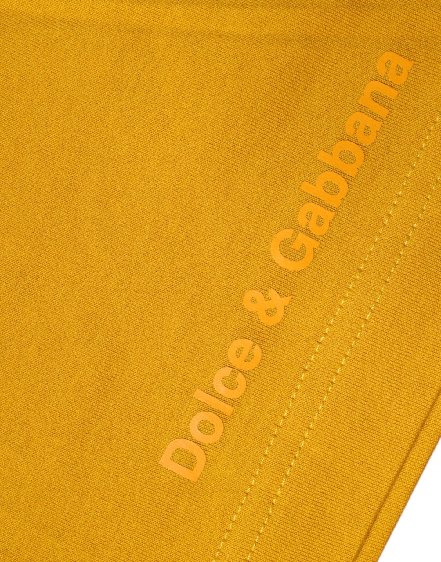 Dark Yellow Logo Crew Neck Short Sleeves T-shirt