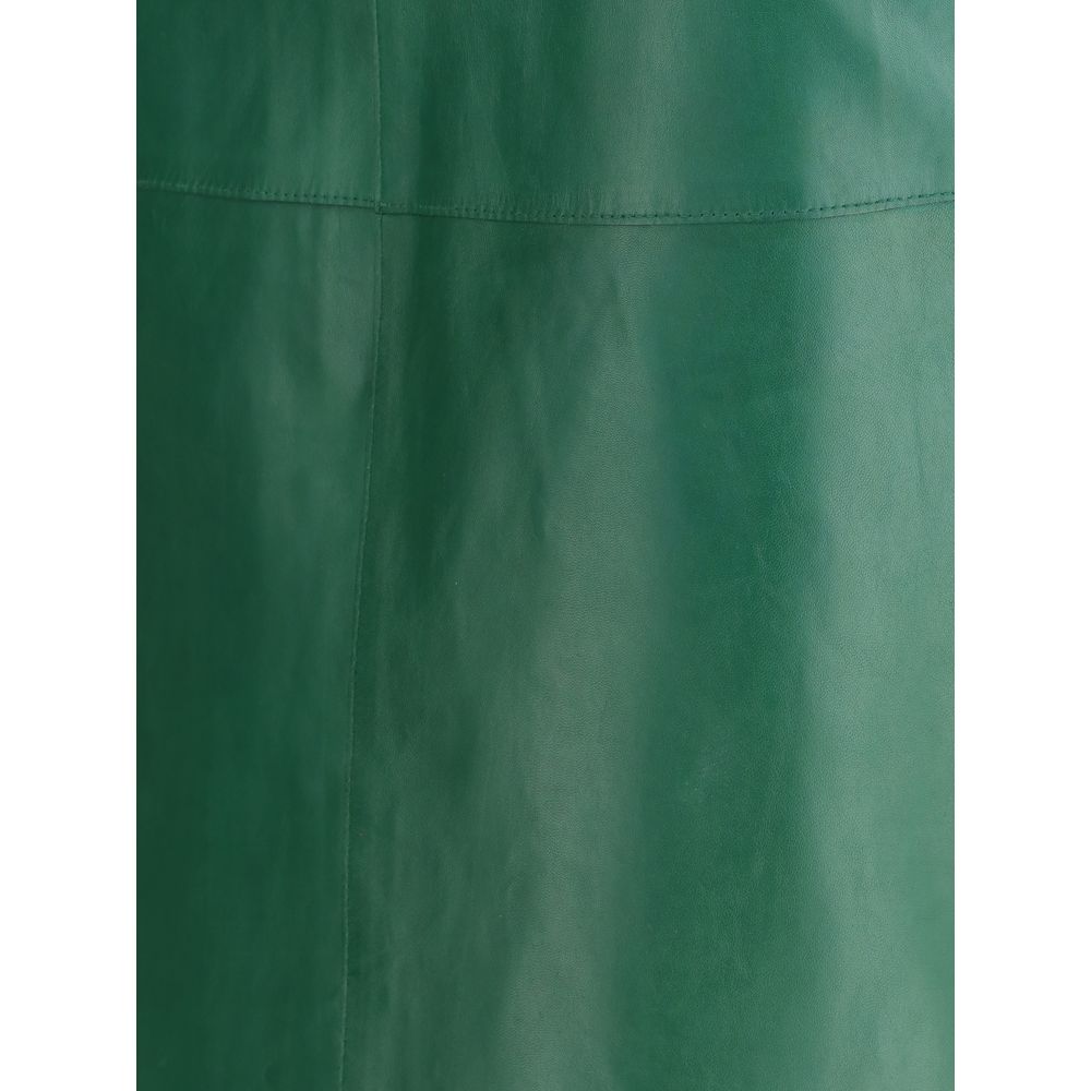 Leather midi Skirt